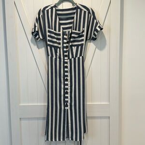 Blue & White striped dress